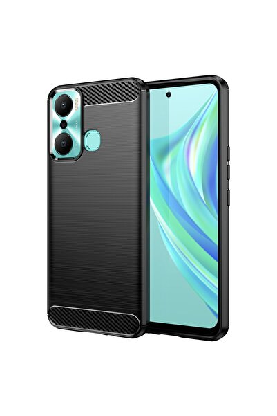 OEM Husă TPU cu textură de carbon pentru Infinix Hot 20 Play - Negru