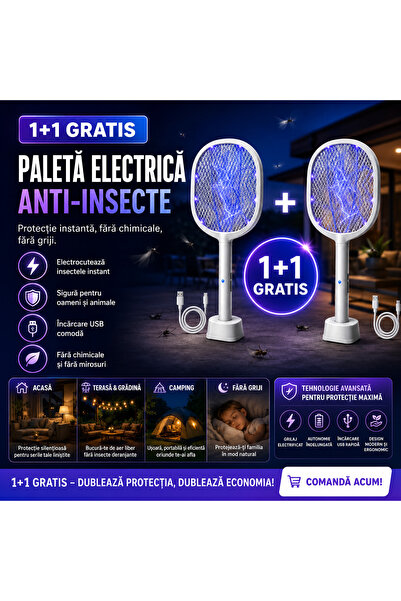 OEM 1+1 FREE Electric anti-insect paddle, USB charging (RO-V02)