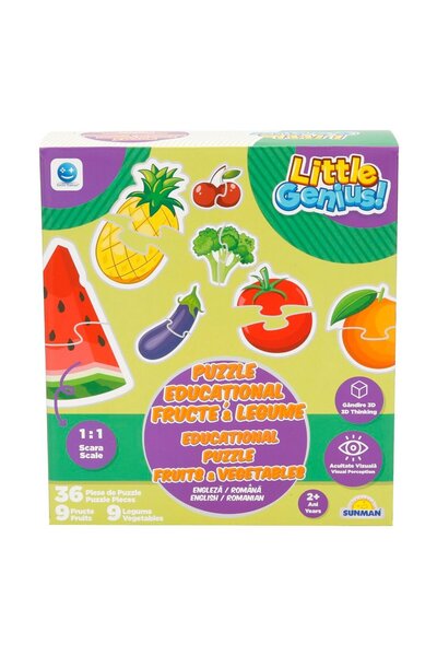 Smile Games Educational puzzle with fruits and vegetables, Smile Games, 36 pi...