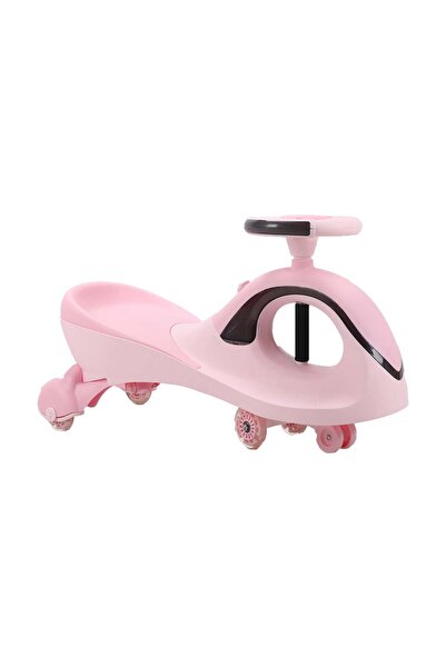 Qitong Masinuta fara pedale cu lumini si sunete Swing Car, Roz