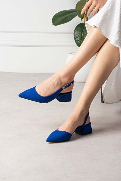 ShoeTek Yowa Women's Heeled Shoes with Back Strap and Buckle, Thick Heeled, S...