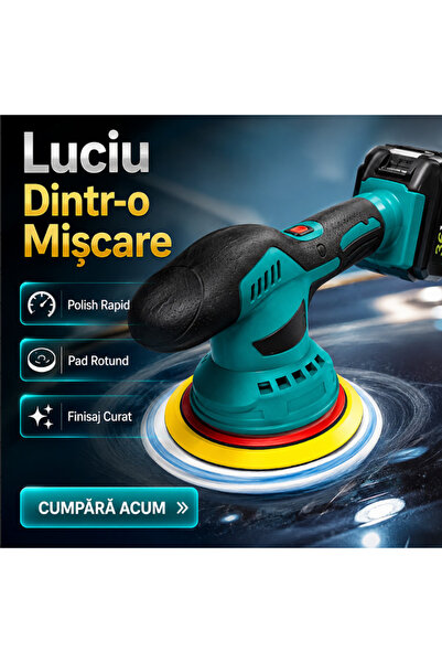 OEM Aparat Polish Auto cu 2 acumulatori 36V, fara fir, portabil (RO-V18) (Tre...