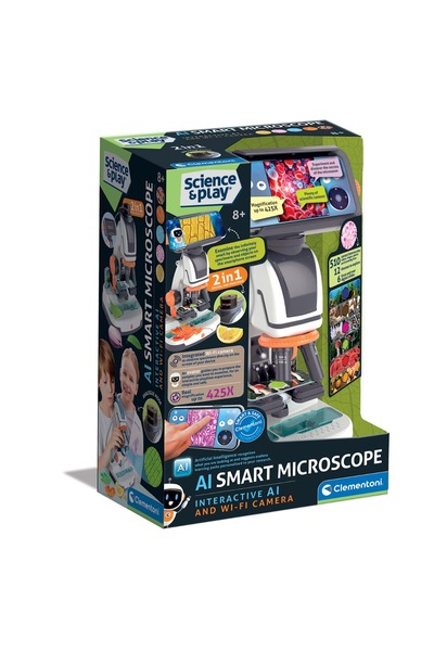 CLEMENTONI 2in1 Microscope, Clementoni, Science & Play, Includes Wi-Fi Camera