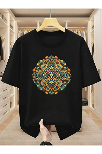 yiou trendy clothing تي شيرت رجالي بطباعة على طراز الماندالا