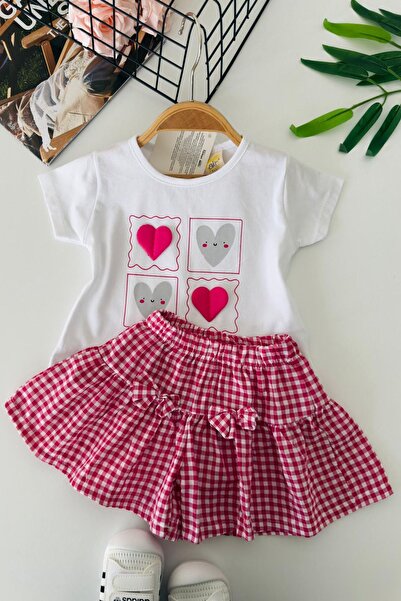 Minigimin Cicileri My Little Girl's Heart Detailed Gingham Shorts Baby Girl 2...
