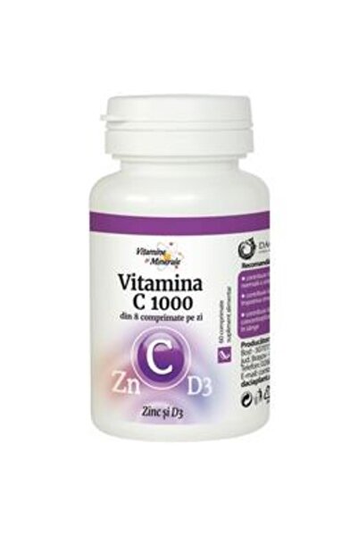 Dacia Plant Vitamina C 1000 cu Zinc si D3 - Dacia Plant, 60 comprimate