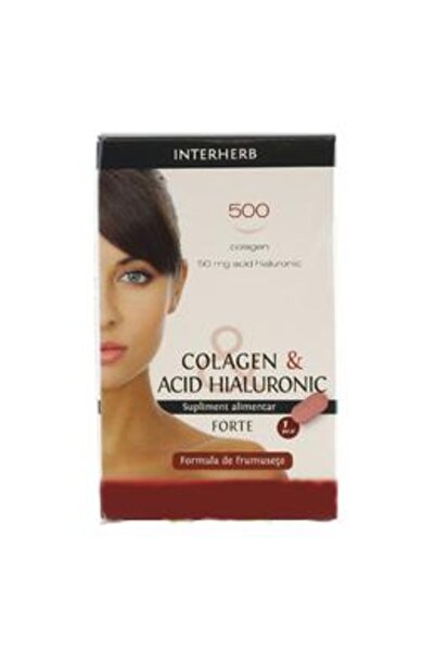 Interherb Colagen&Acid Hialuronic Forte Interherb, 30 comprimate