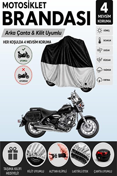 Cemku Double Black Top - Gray Bottom, Rear Bag Compatible Keeway Super Light ...