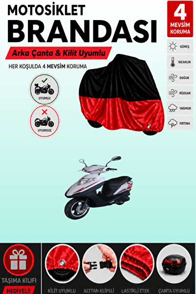 Cemku Double Black Top - Red Bottom, Rear Bag Compatible Kuba Km 100t-9 Motor...