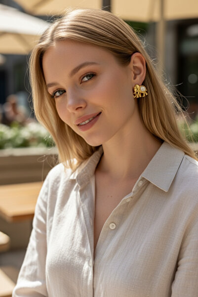 LYRA Bags & Accessories Lyra Women's Earrings with Stones and Elephant Figure...