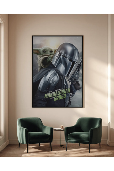 Mercher Club Star Wars: Mandalorian ve Grogu 2026 Film Posteri Çerçeveli Tablo