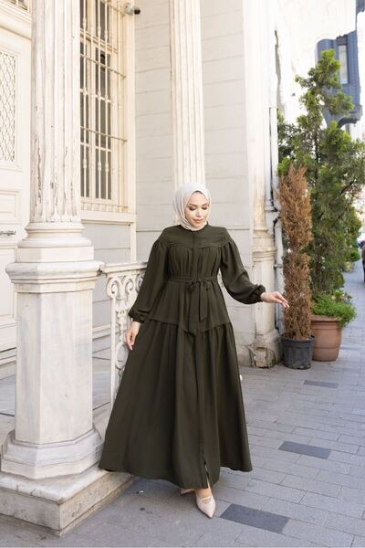 GÖZDE GİYİM Dress with Buttons Casual