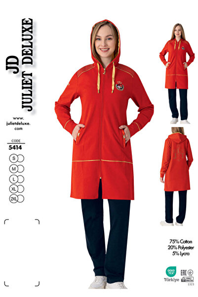 Juliet Deluxe Set de trening pentru femei, din bumbac, cu mânecă lungă, cu do...