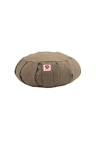 ASTEYA Premium Pleated Zafu Meditation Cushion, Brown Color, 100% Cotton, Nat...