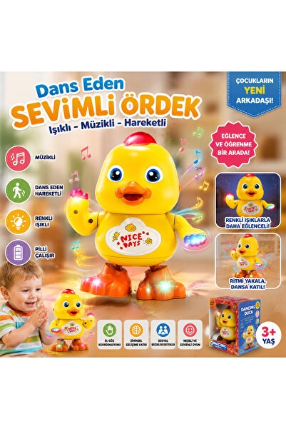 TRUST STORE Pilli Dans Eden Sevimli Ördek Yeni Oyuncak Işıklı Müzikli Hareket...