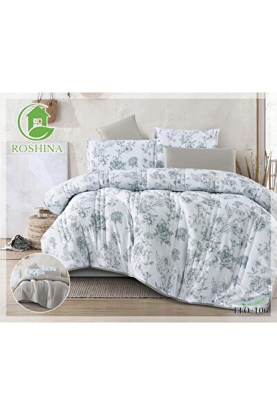 ROSHNA Summer Quilt- Nefren -6-Piece Microfiber 250*230 - (2 Sides)