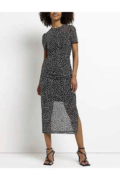 Evendi Rochie medie, Negru/Alb