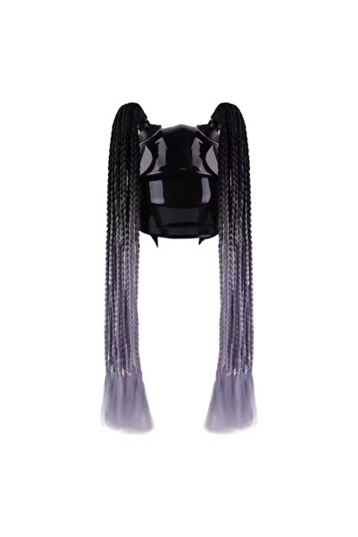 OEM Set de 2 cozi afro împletite pentru cască de motocicletă