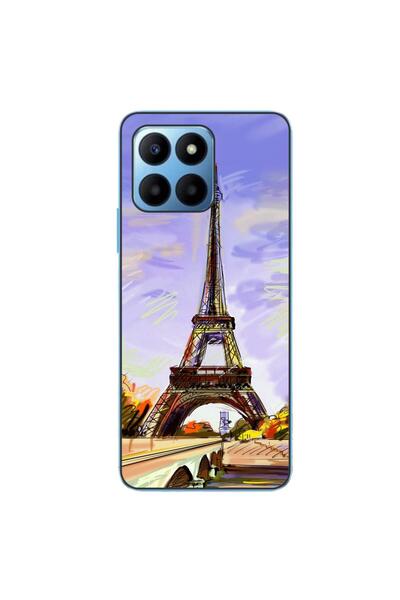 OEM Husa compatibila cu Honor 70 Lite Silicon Gel Tpu Model Desen Turnul Eiffel