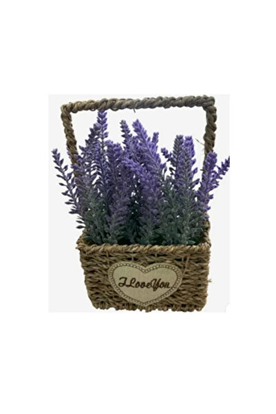 wei Artificial Flowers in Basket Lavender A-80490
