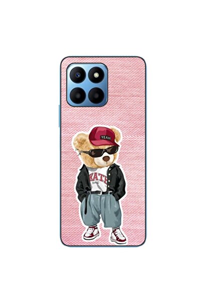 OEM Husa compatibila cu Honor X6 Silicon Gel Tpu Model Pink Jeans Bear