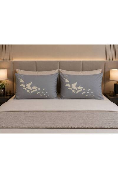 ŞENER HOME 100% Cotton Ranforce 2-Piece Hobby Pillow Case 50X70 cm