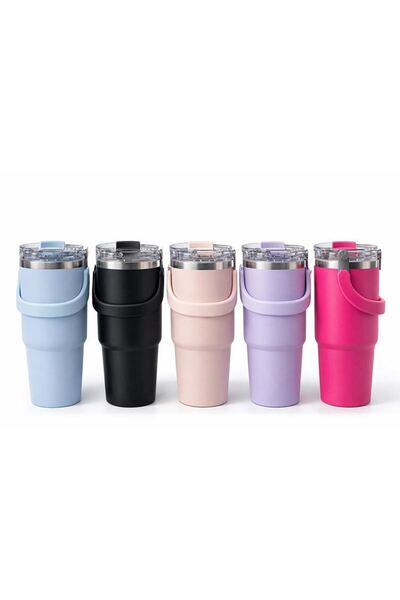 Sepetink Colorful 900 ml Stainless Steel Thermos Mug with Carrying Handle