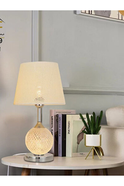 Generic Modern Table Lamp with Spherical Crystal Base and Metal Body