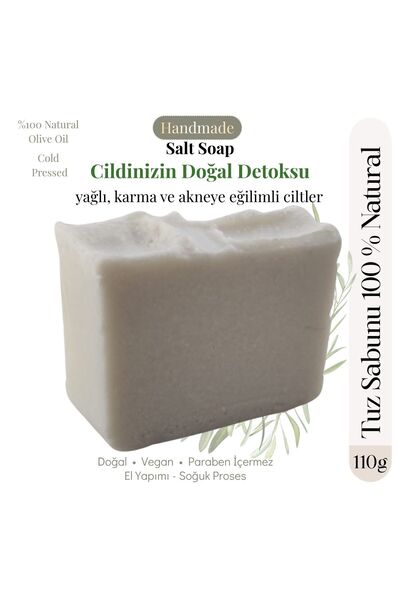 Seçkin Trend %100 Doğal Çankırı Kaya Tuzu Sabunu - Mineral Bakım, Cilt Temizliği, Ter Kokusu Önleyici,