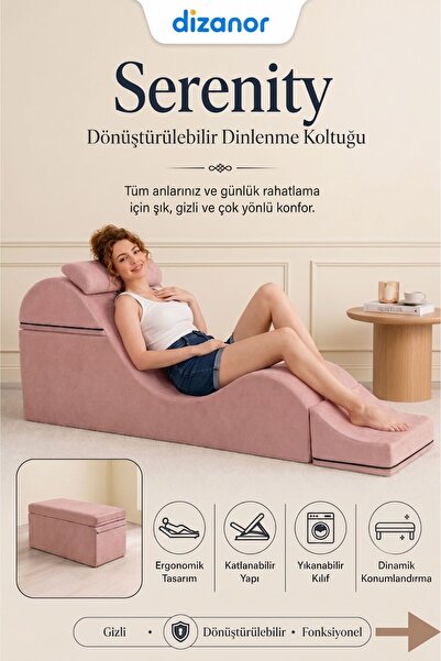 Dizanor Serenity Çok Amaçlı Dinlenme Koltuğu Katlanabilir Bench Formlu Şezlon...