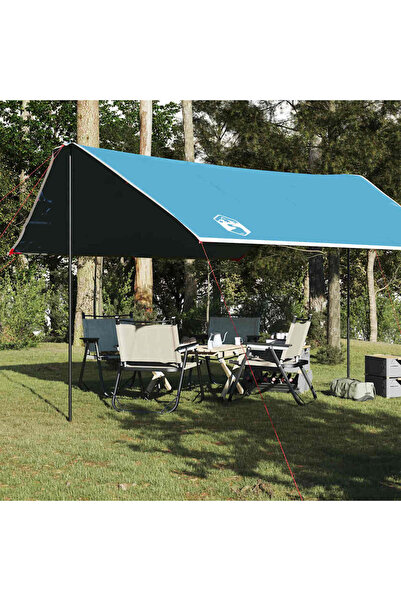 vidaxl Prelata de camping, albastru, 430x380x210 cm, impermeabila
