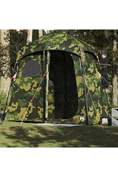 vidaxl Cort de dus pentru 2 persoane, camuflaj, impermeabil