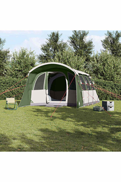 vidaxl Cort de Familie cu acoperis Verde si alb 576 x 325 x 213 cm