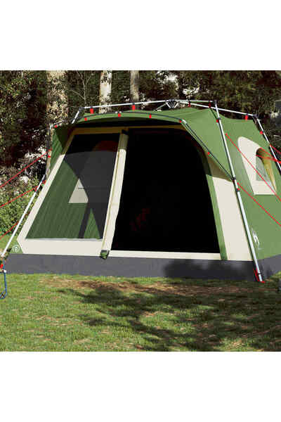 vidaxl Cort de familie cabana 7 persoane verde setare rapida