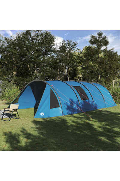 vidaxl Cort Tunel 6-Persoane Albastru si Gri 890 x 470 x 220 cm