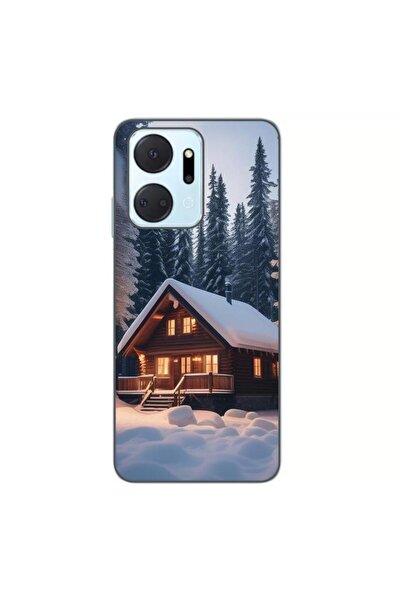 OEM Husa compatibila cu Honor X7a Silicon Gel Tpu Model Peisaj Iarna Cabana