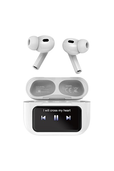 Asonic AS-TWS6S Beyaz Mobil Telefon Uyumlu Bluetooth 5.4V Ekranlı TWS Mikrofo...