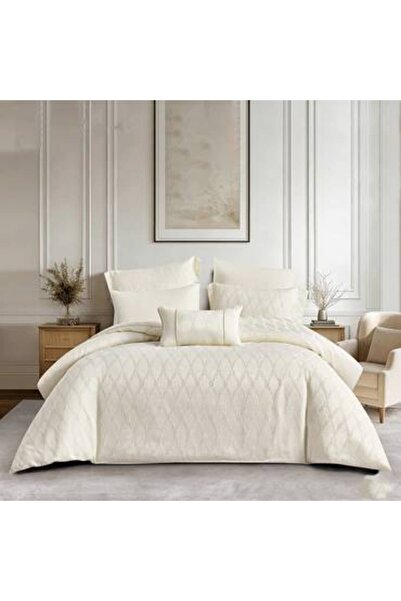Pazar Home Bedding Bazar Home Cotton Jacquard Napren 7 Piece Stitched Filling...