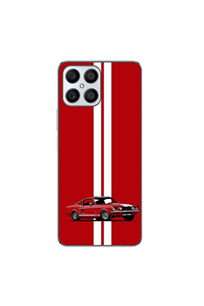 OEM Husa compatibila cu Honor X8 Silicon Gel Tpu Model Red Mustang
