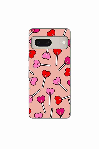 OEM Калъф, съвместим с Google Pixel 7, силиконов гел TPU, с десен на валентин...