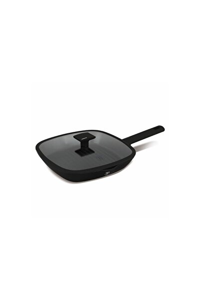 Berlinger Haus Αντικολλητικό Τηγάνι Grill 28cm με Γυάλινο Καπάκι, Matte Black...