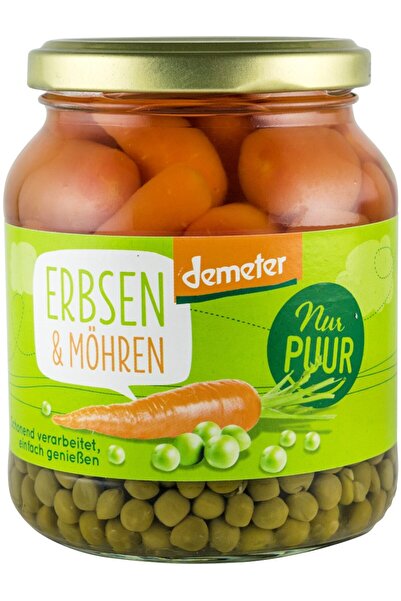 Nur Puur Mazare cu morcovi bio si demeter, 350g