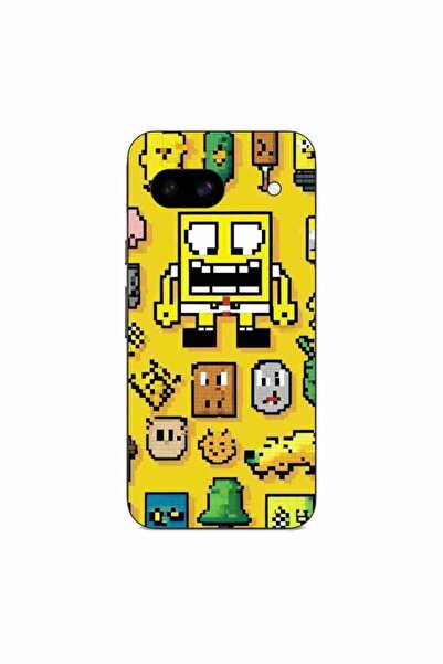 OEM Калъф, съвместим с Google Pixel 8A, силиконов гел TPU, с шарка Пиксел арт...
