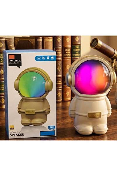 Mihristore Astronot Tasarımlı Hoparlör Mini Hoparlör Kablosuz Bluetooth Hopar...