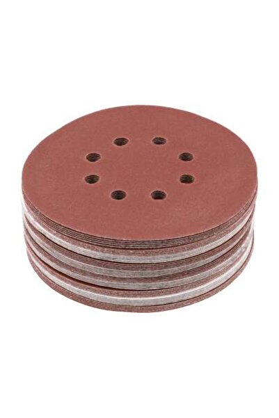 yato Set 50 Discuri Abrazive Velcro, 150Mm, 8 Găuri, P150