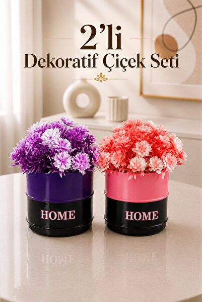 Genel Markalar 2'li Fiora Dekoratif Yapay Çiçek Seti - Home Saksılı Balkon Sa...
