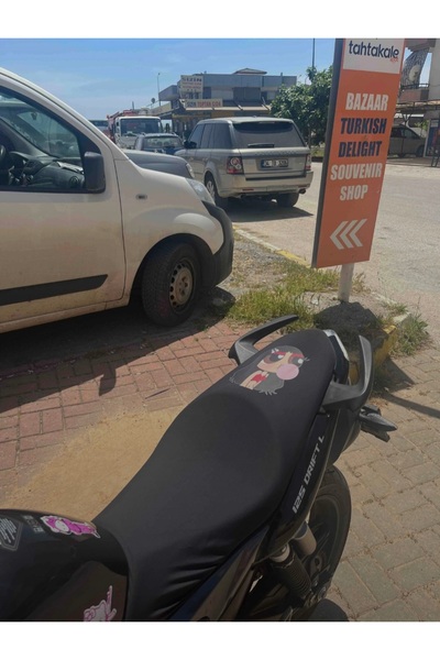 Utku Giyim MONDİAL DRİFT L UYUMLU BASKILI MOTOSİKLET SELE KOLTUK KILIFI SİYAH...
