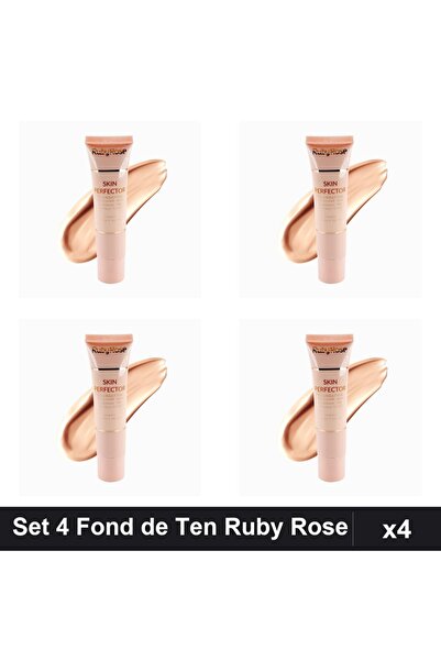 Ruby Rose Set of 4 Skin Perfector Foundation 01, Professional Manicure