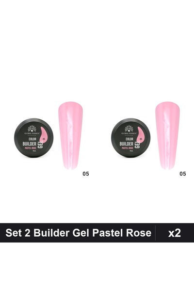 global fashion Set 2 Color Builder Gel UV 15g Global Fashion, Nr.05 Pastel Ro...