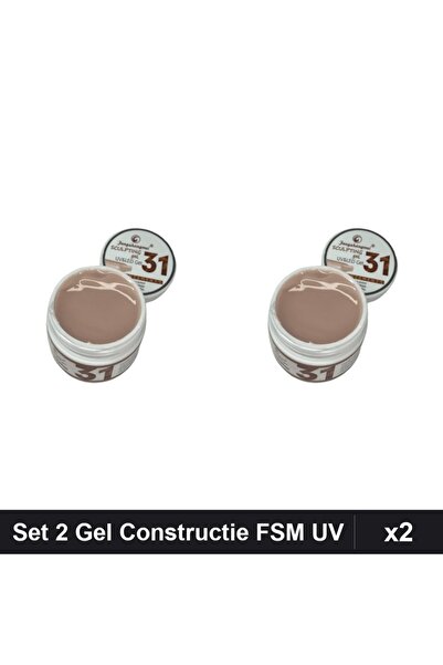 FSM Set 2 Geluri de Constructie 15g, Builder Gel UV LED, Nuanta 31, Manichiura